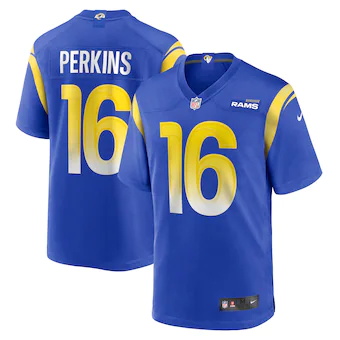 mens nike bryce perkins royal los angeles rams game player 